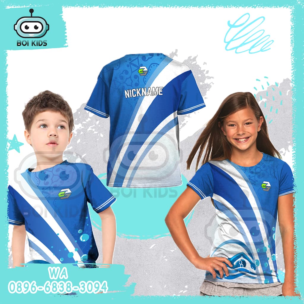 Kaos Renang Anak Full Print